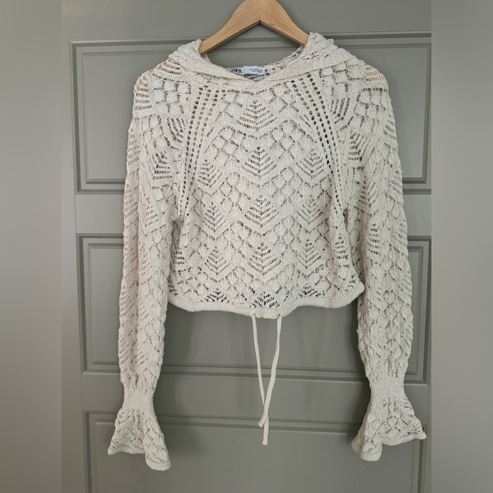 Zara Crochet hoodie